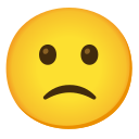 Google (Android 12L)  🙁  Slightly Frowning Face Emoji