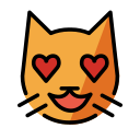 OpenMoji 13.1  😻  Smiling Cat With Heart-eyes Emoji