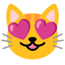 Google (Android 12L)  😻  Smiling Cat With Heart-eyes Emoji