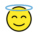 OpenMoji 13.1  😇  Smiling Face With Halo Emoji