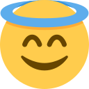 Twitter (Twemoji 14.0)  😇  Smiling Face With Halo Emoji