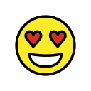 OpenMoji 13.1  😍  Smiling Face With Heart-eyes Emoji