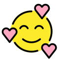 OpenMoji 13.1  🥰  Smiling Face With Hearts Emoji