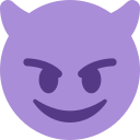 Twitter (Twemoji 14.0)  😈  Smiling Face With Horns Emoji
