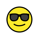 OpenMoji 13.1  😎  Smiling Face With Sunglasses Emoji