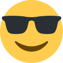 Twitter (Twemoji 14.0)  😎  Smiling Face With Sunglasses Emoji
