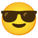 Google (Android 12L)  😎  Smiling Face With Sunglasses Emoji