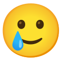 Google (Android 12L)  🥲  Smiling Face With Tear Emoji