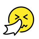OpenMoji 13.1  🤧  Sneezing Face Emoji