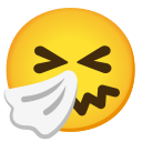 Google (Android 12L)  🤧  Sneezing Face Emoji