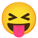 Google (Android 12L)  😝  Squinting Face With Tongue Emoji