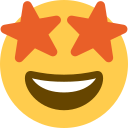 Twitter (Twemoji 14.0)  🤩  Star-struck Emoji