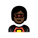 OpenMoji 13.1  🦸🏿  Superhero: Dark Skin Tone Emoji
