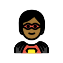 OpenMoji 13.1  🦸🏾  Superhero: Medium-dark Skin Tone Emoji