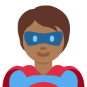 Twitter (Twemoji 14.0)  🦸🏾  Superhero: Medium-dark Skin Tone Emoji
