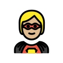 OpenMoji 13.1  🦸🏼  Superhero: Medium-light Skin Tone Emoji