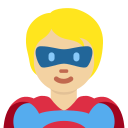 Twitter (Twemoji 14.0)  🦸🏼  Superhero: Medium-light Skin Tone Emoji