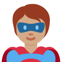 Twitter (Twemoji 14.0)  🦸🏽  Superhero: Medium Skin Tone Emoji