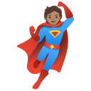 Google (Android 12L)  🦸🏽  Superhero: Medium Skin Tone Emoji