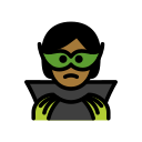 OpenMoji 13.1  🦹🏾  Supervillain: Medium-dark Skin Tone Emoji