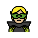 OpenMoji 13.1  🦹🏼  Supervillain: Medium-light Skin Tone Emoji
