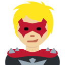 Twitter (Twemoji 14.0)  🦹🏼  Supervillain: Medium-light Skin Tone Emoji