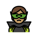 OpenMoji 13.1  🦹🏽  Supervillain: Medium Skin Tone Emoji