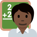 Twitter (Twemoji 14.0)  🧑🏿‍🏫  Teacher: Dark Skin Tone Emoji