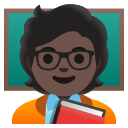 Google (Android 12L)  🧑🏿‍🏫  Teacher: Dark Skin Tone Emoji