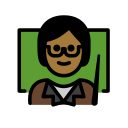 OpenMoji 13.1  🧑🏾‍🏫  Teacher: Medium-dark Skin Tone Emoji
