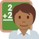 Twitter (Twemoji 14.0)  🧑🏾‍🏫  Teacher: Medium-dark Skin Tone Emoji