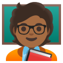 Google (Android 12L)  🧑🏾‍🏫  Teacher: Medium-dark Skin Tone Emoji