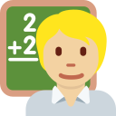 Twitter (Twemoji 14.0)  🧑🏼‍🏫  Teacher: Medium-light Skin Tone Emoji