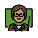 OpenMoji 13.1  🧑🏽‍🏫  Teacher: Medium Skin Tone Emoji
