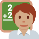 Twitter (Twemoji 14.0)  🧑🏽‍🏫  Teacher: Medium Skin Tone Emoji