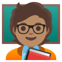 Google (Android 12L)  🧑🏽‍🏫  Teacher: Medium Skin Tone Emoji