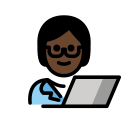 OpenMoji 13.1  🧑🏿‍💻  Technologist: Dark Skin Tone Emoji