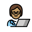 OpenMoji 13.1  🧑🏽‍💻  Technologist: Medium Skin Tone Emoji