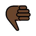 OpenMoji 13.1  👎🏿  Thumbs Down: Dark Skin Tone Emoji