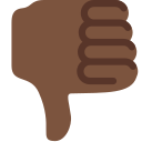 Twitter (Twemoji 14.0)  👎🏿  Thumbs Down: Dark Skin Tone Emoji