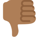 Twitter (Twemoji 14.0)  👎🏾  Thumbs Down: Medium-dark Skin Tone Emoji