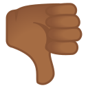Google (Android 12L)  👎🏾  Thumbs Down: Medium-dark Skin Tone Emoji
