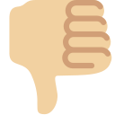 Twitter (Twemoji 14.0)  👎🏼  Thumbs Down: Medium-light Skin Tone Emoji