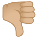 Google (Android 12L)  👎🏼  Thumbs Down: Medium-light Skin Tone Emoji