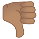 Google (Android 12L)  👎🏽  Thumbs Down: Medium Skin Tone Emoji