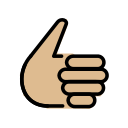 OpenMoji 13.1  👍🏼  Thumbs Up: Medium-light Skin Tone Emoji