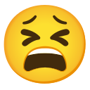 Google (Android 12L)  😫  Tired Face Emoji
