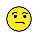 OpenMoji 13.1  😒  Unamused Face Emoji
