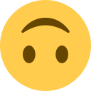 Twitter (Twemoji 14.0)  🙃  Upside-down Face Emoji