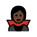 OpenMoji 13.1  🧛🏿  Vampire: Dark Skin Tone Emoji